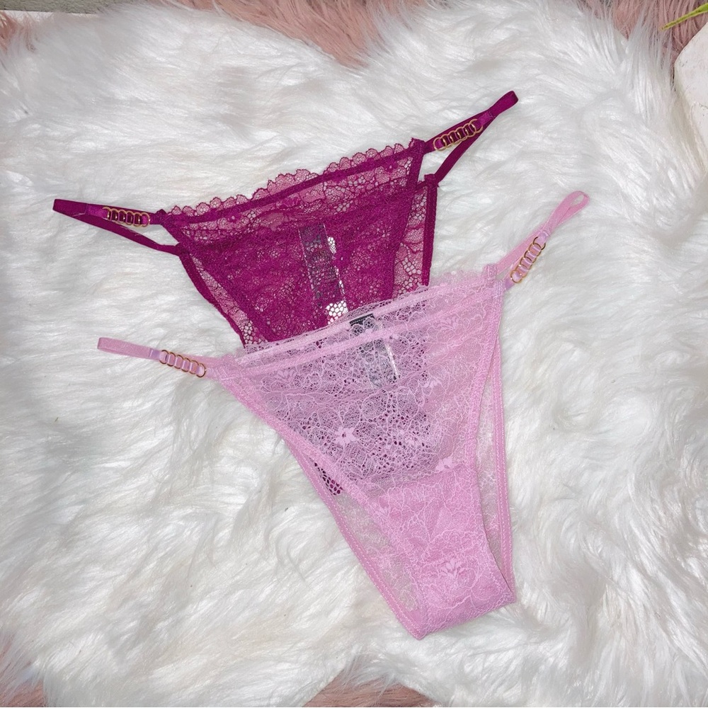 VS Shine Strap Brazilian Panty Bundle NWT LG